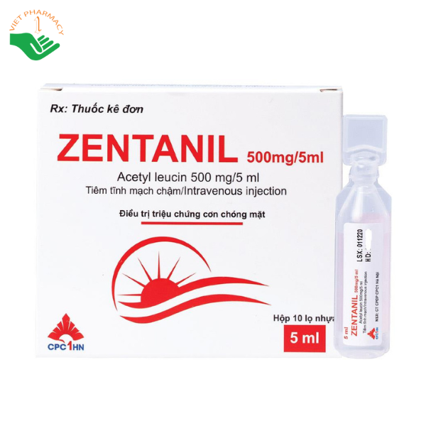 Thuốc Zentanil Inj 500mg điều trị chứng chóng mặt (Hộp 10 lọ)